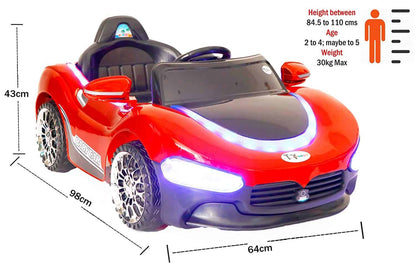 House Sports Rechargeable Battery Painted Ride-on Car (Red, THROC001-2Red)
