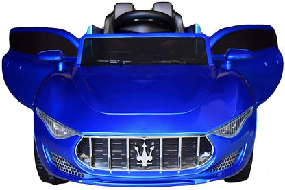 FLIPTOY®- Battery Operated Ride on Remote Cars (Painted Maserati, Blue)