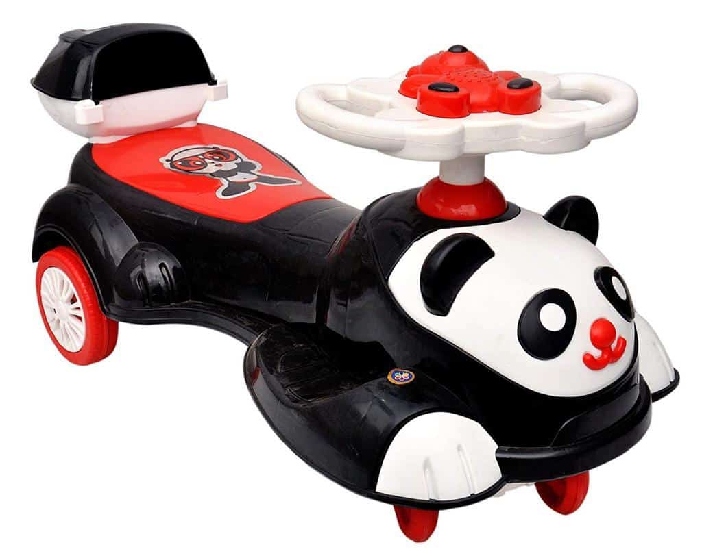 Big Panda Magic Car, Ride-on Toy, White Black