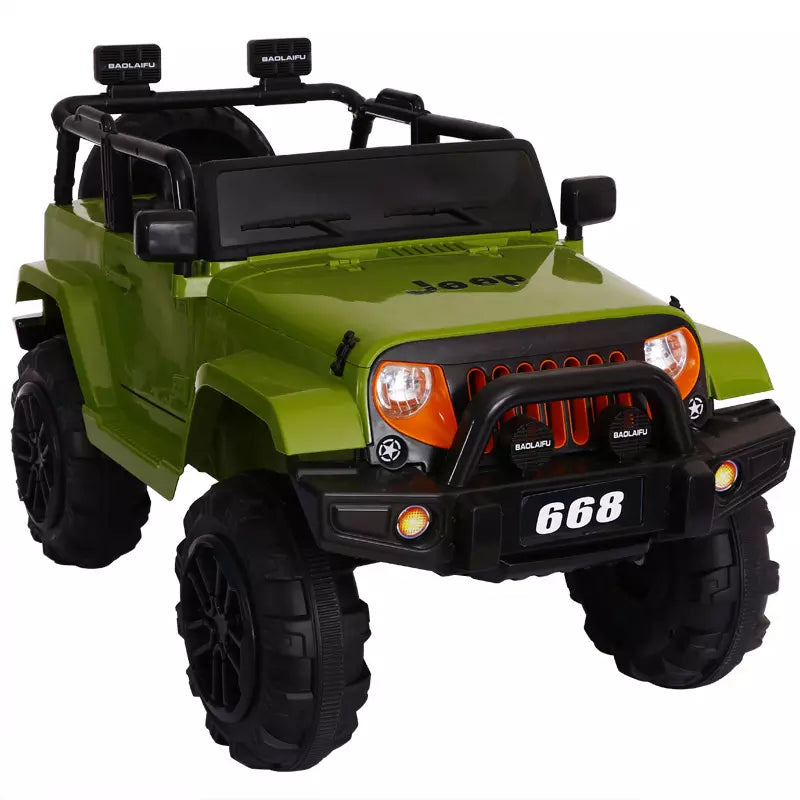 Fliptoy | 12 volt battery powered jeeps (6688) with Music, Lights and Remote Control, Red