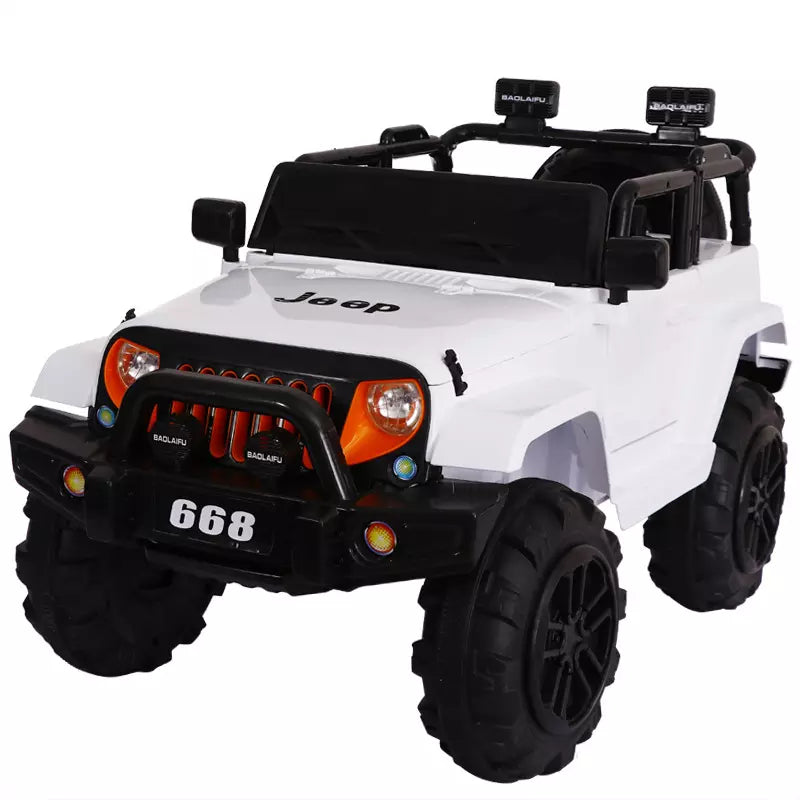 Fliptoy | 12 volt battery powered jeeps (6688) with Music, Lights and Remote Control, Red