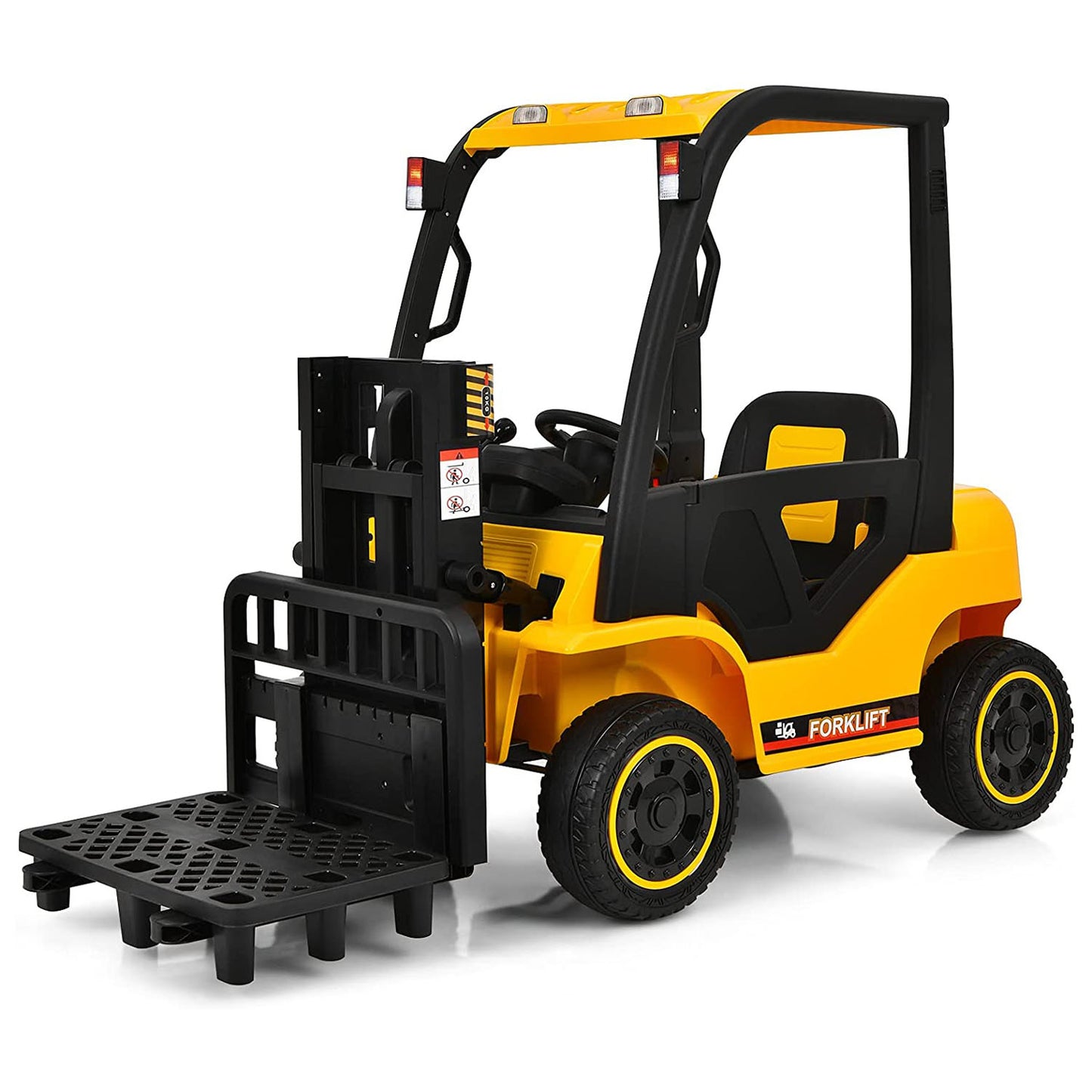 12V Kids Forklift with Remote Control | Openable Door | Storage Trunk | Electric toy Construction Vehicle