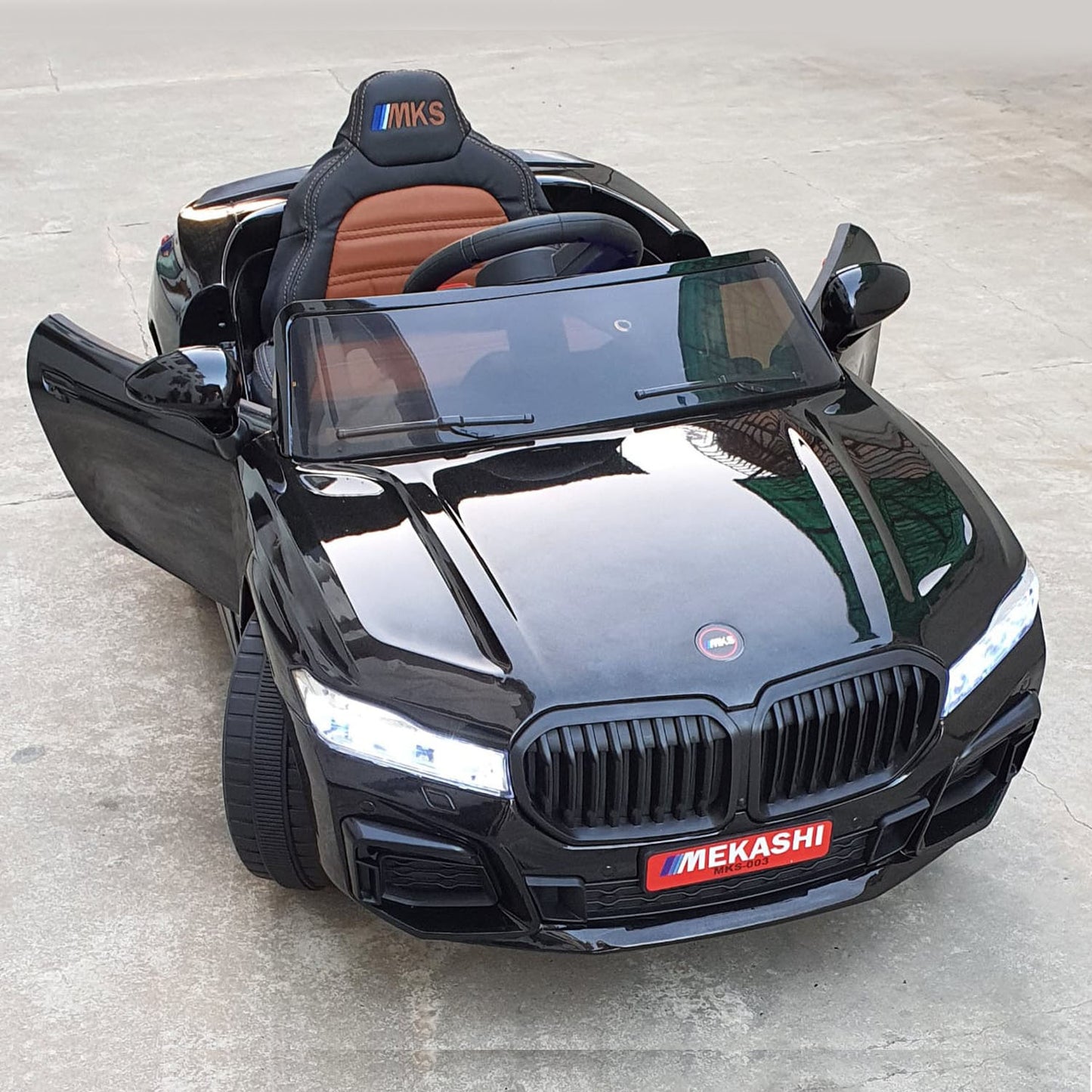 Mekashi Made in india Battery operated ride on car for kids | Model No. MKS-003D | Leather seat