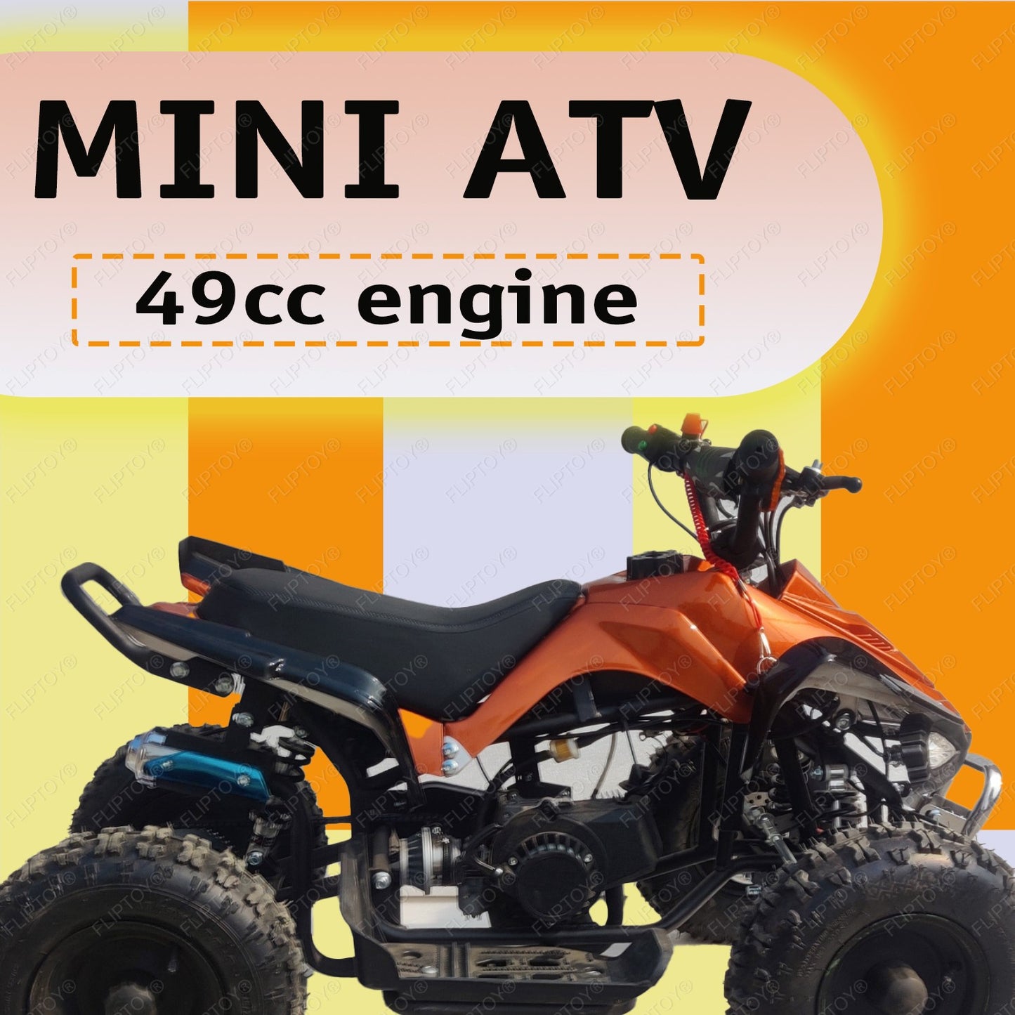 Fliptoy® - 49cc atv | for kids | petrol atv for age group 6-11 year | mini atv 49cc 2 stroke engine | Model 205030