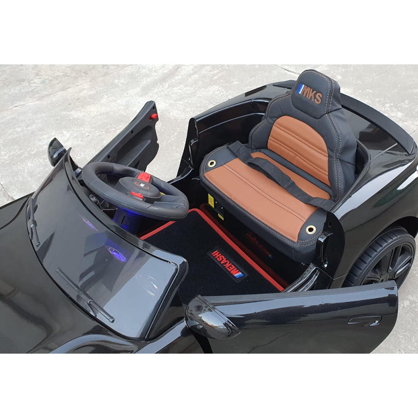 Mekashi Made in india Battery operated ride on car for kids | Model No. MKS-003D | Leather seat