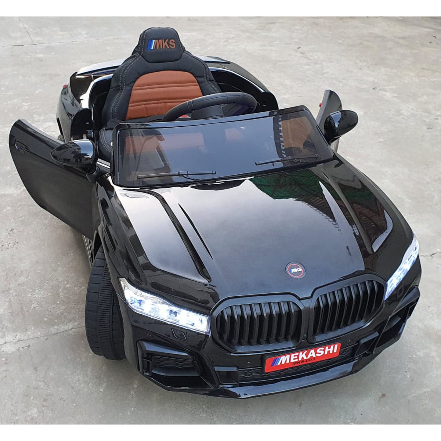 Mekashi Made in india Battery operated ride on car for kids | Model No. MKS-003D | Leather seat