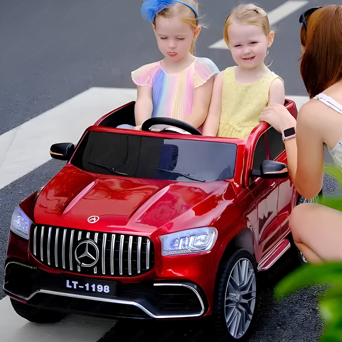 Baby SUV stylish ride on | 12v battery oprated | SUV style 2 seater baby car | Metallic color