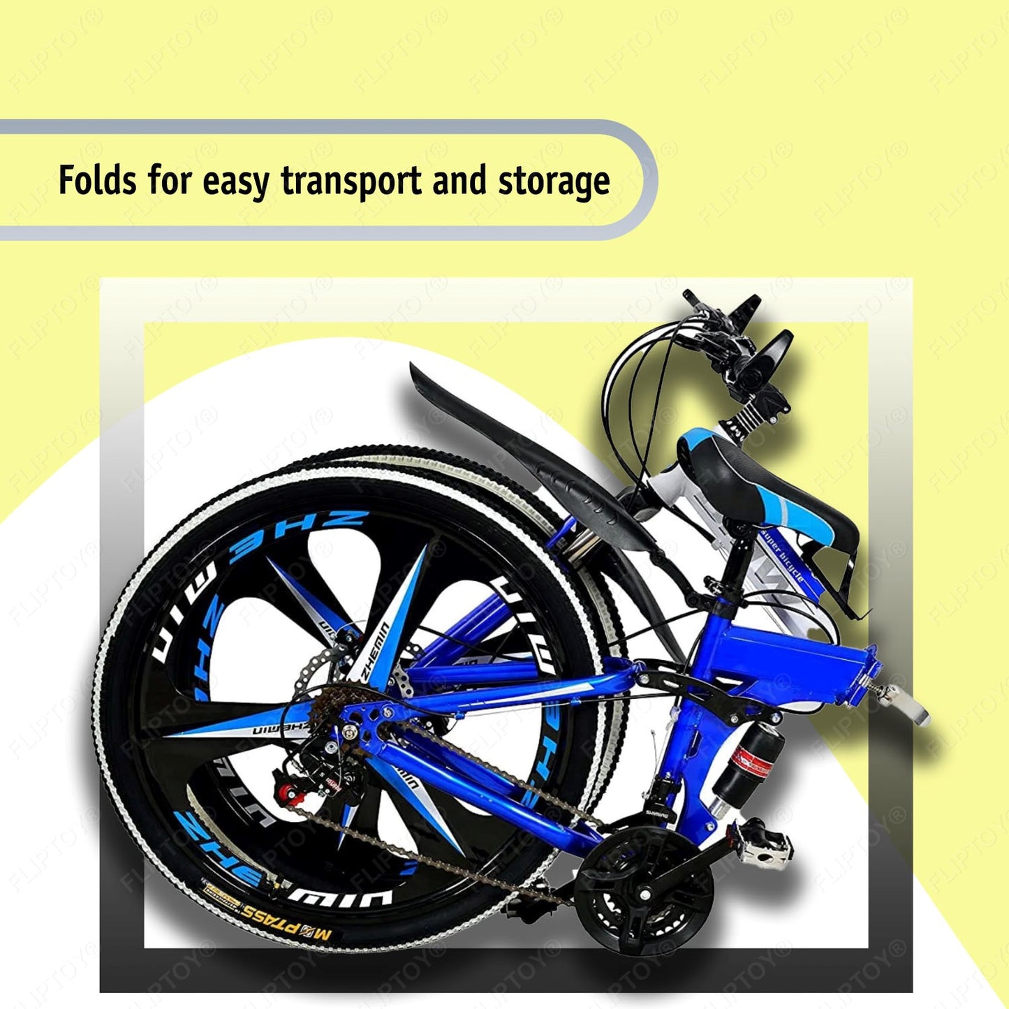 Fliptoy®-Foldable cycle | for Adults with Gear | 26 T - Road Cycle | 21 gear