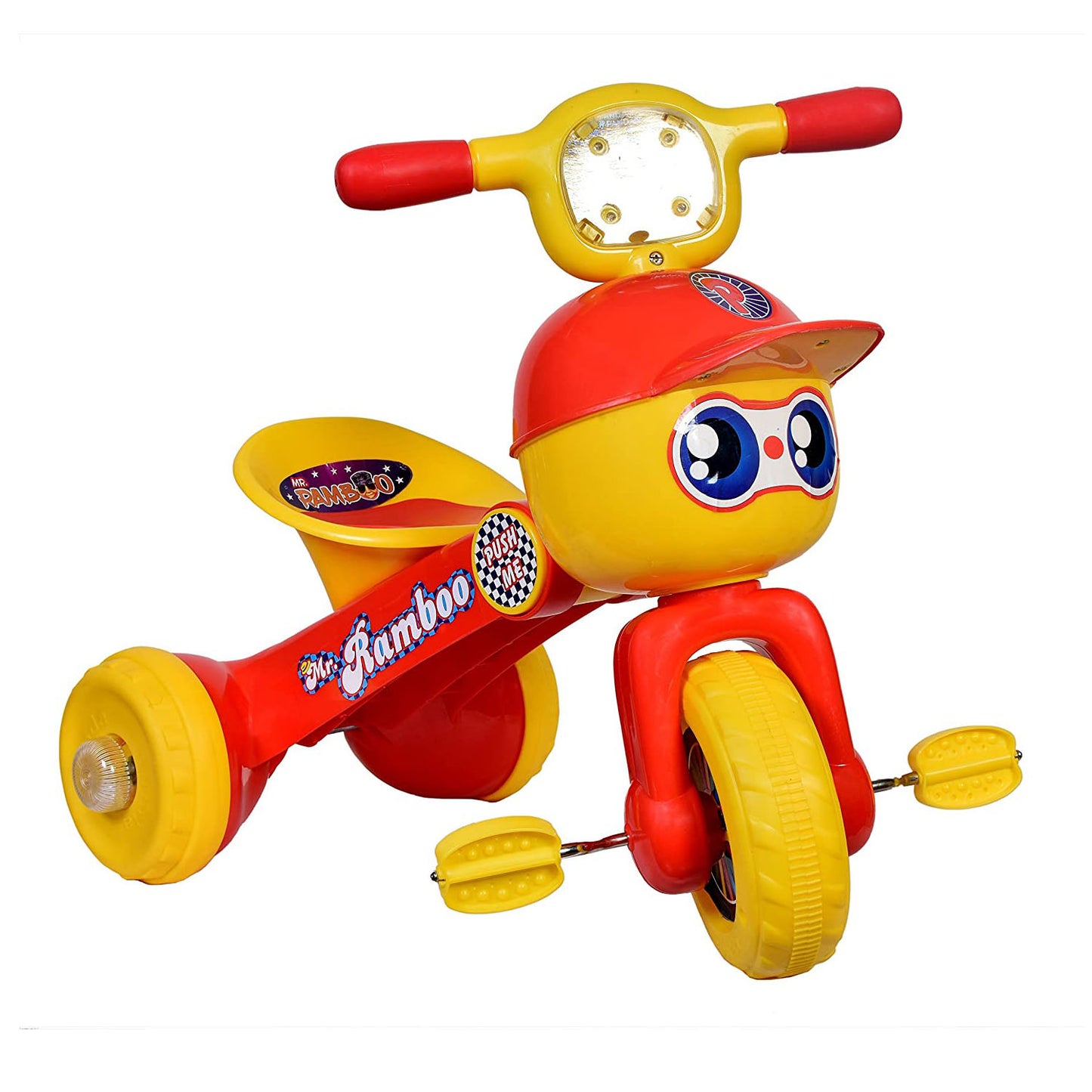 Panda Mr. Rambo Baby Tricycle Ride On Bicycle - Foldable Rider with Music & Lights
