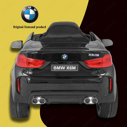 Fliptoy®| original license kids bmw car | BMW X6 M ride on Car 6 Volts |2022 Black