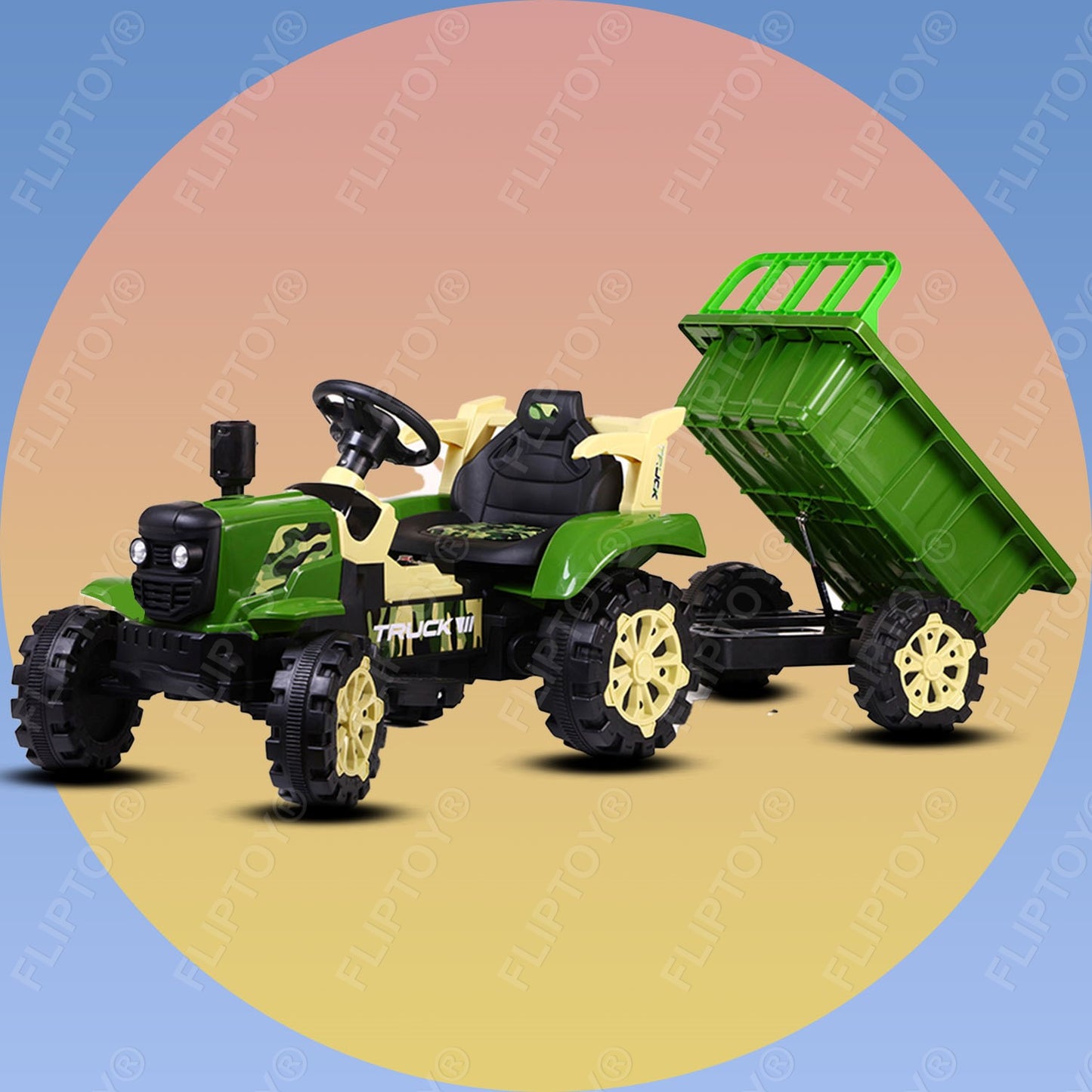 Fliptoy® | kids ride on tractor | baby driving tractor | 12v ride on tractor | for child in india | Age (2-6 year)