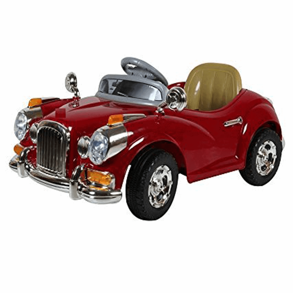 Fliptoy Battery Operated Vintage Car for Kids with Remote Control, Red