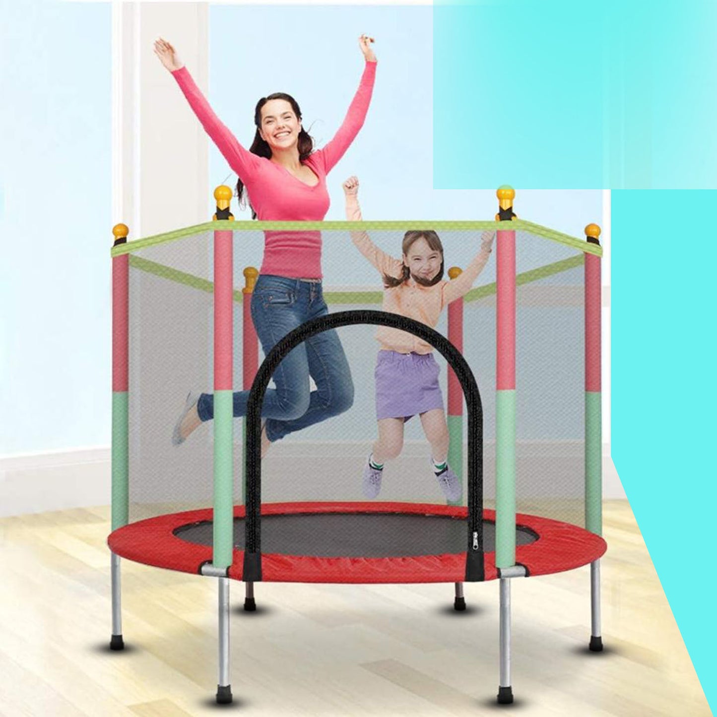 Fliptoy™ | 55 inch trampoline with enclosure  jump2it trampoline
