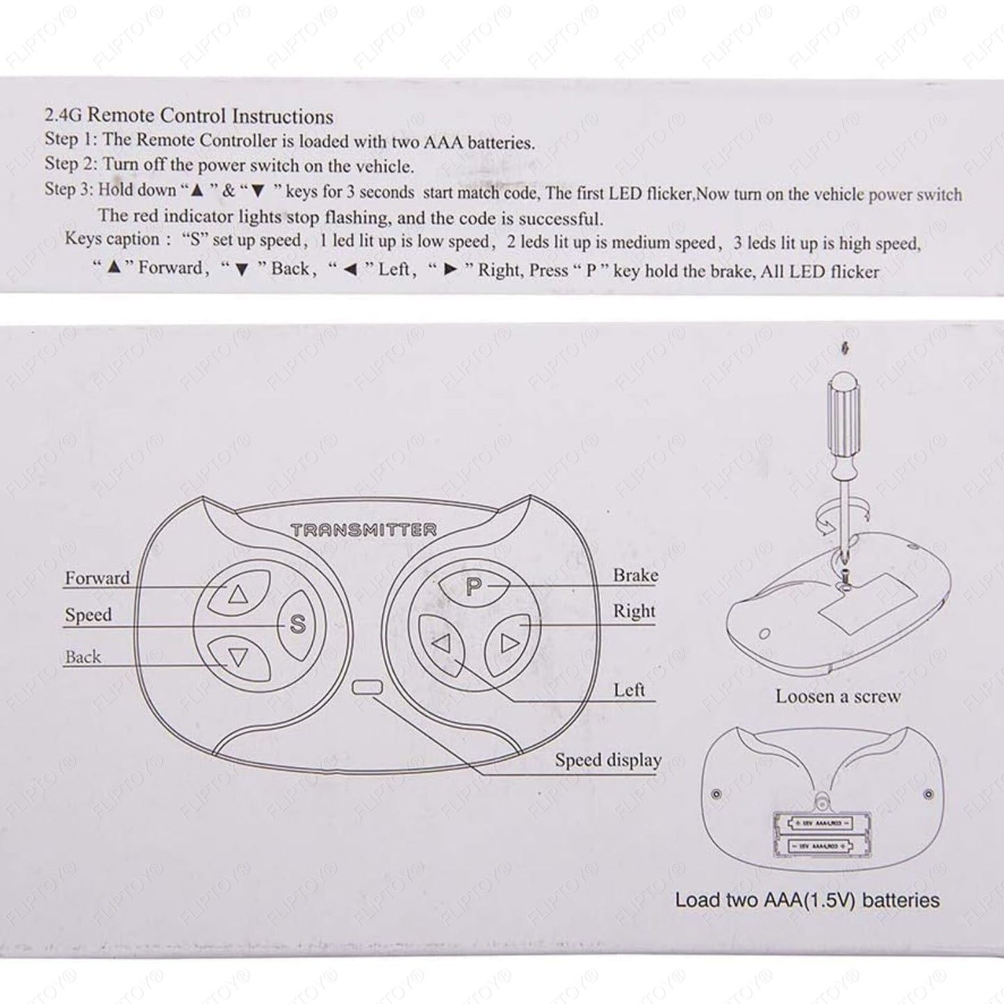 JR1958RX-2S Kids Powered Ride on car 2.4G Bluetooth Remote Control and Receiver Kit Controller Control Box Accessories for Children Electric Ride On Car Replacement Parts