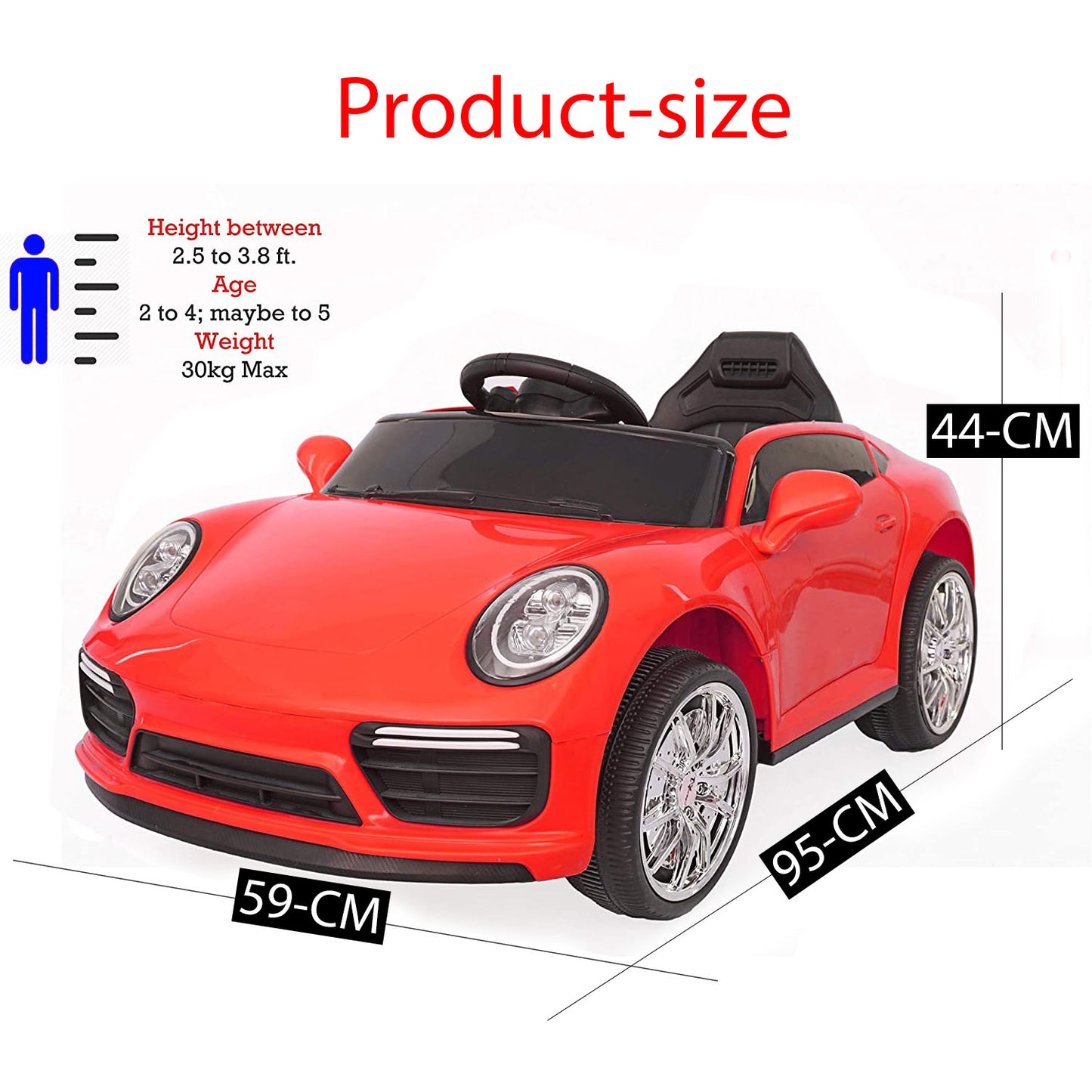 Fliptoy-Battery Operated Ride-On Car with Remote for Kids | Model No.Porsche 718