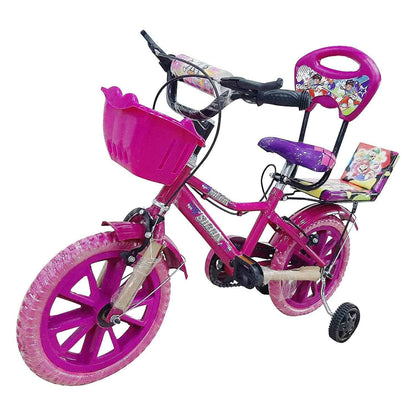 14T (Pink) Kids Children Bicycle for 2 to 5 Years Fully Adjustable with Back Seat & Back Support for Boys and Girls